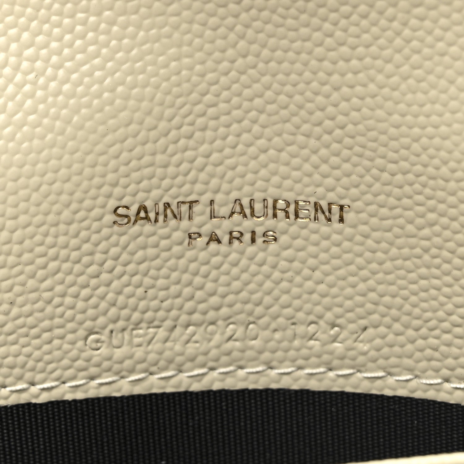 Saint Laurent Grain De Poudre Matelasse Chevron Monogram Envelope Chain Wallet Crema Soft 6 of 10