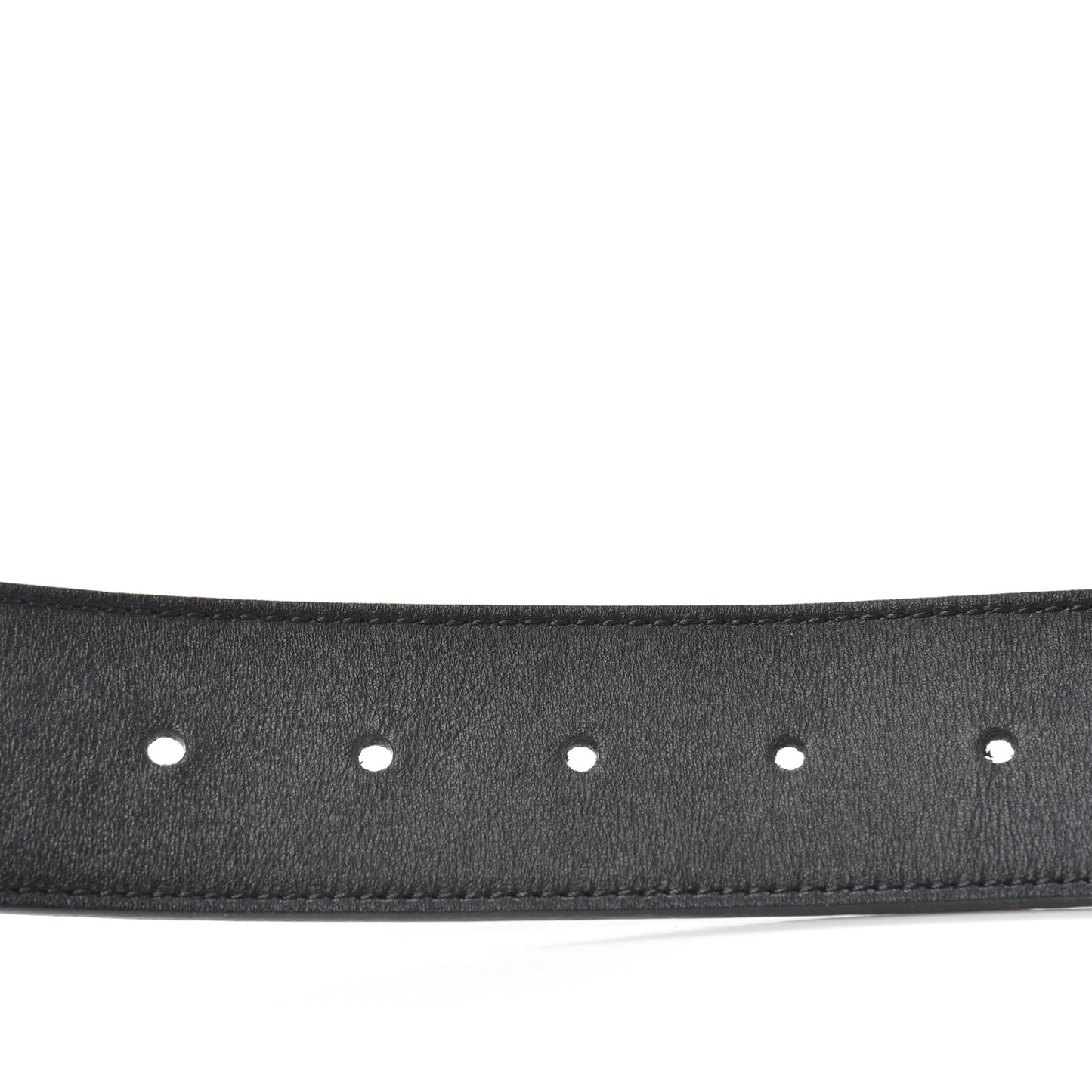 Moon Calfskin Pearl Double G 40mm Belt 85 34 Black Cream