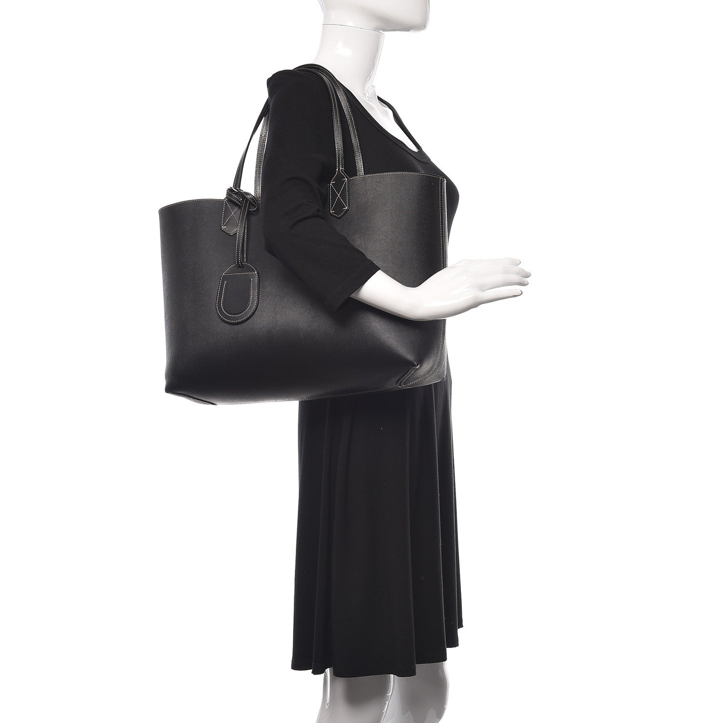 Calfskin GG Supreme Monogram Medium Reversible Tote Black