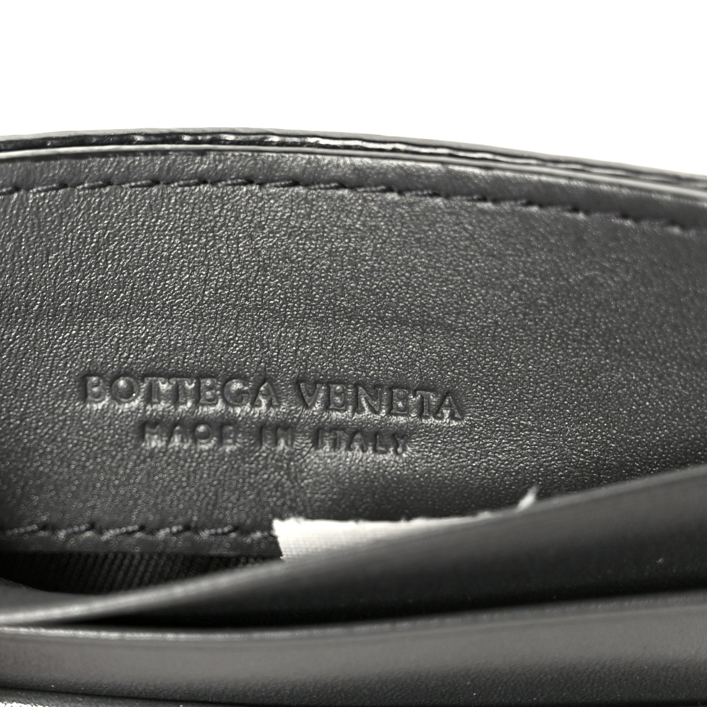 Nappa Intrecciato Card Holder Ardoise