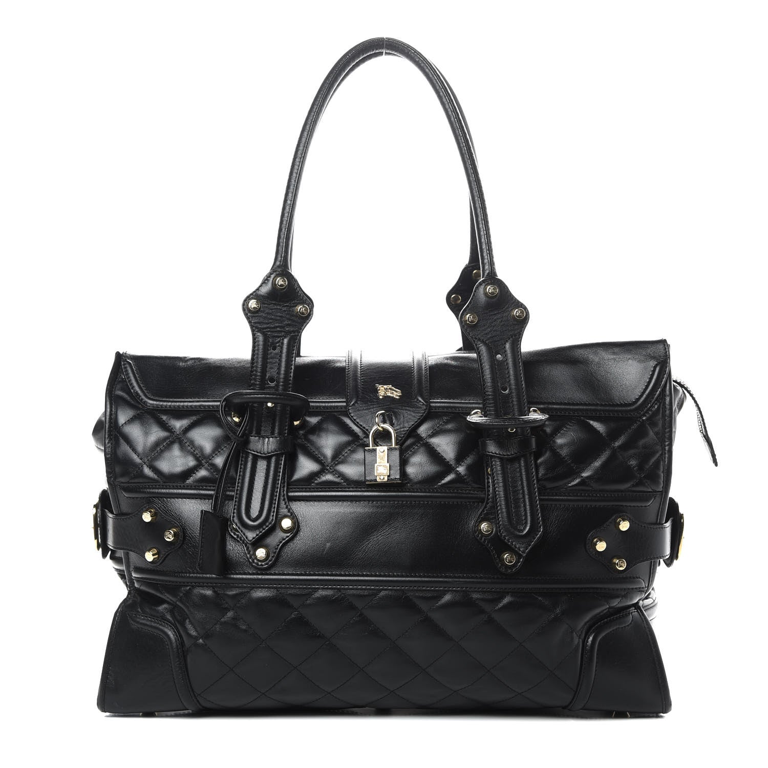 Burberry Calfskin Quilted XL Manor Tote Black 1 of 15