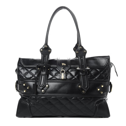 Burberry Calfskin Quilted XL Manor Tote Black 1 of 15