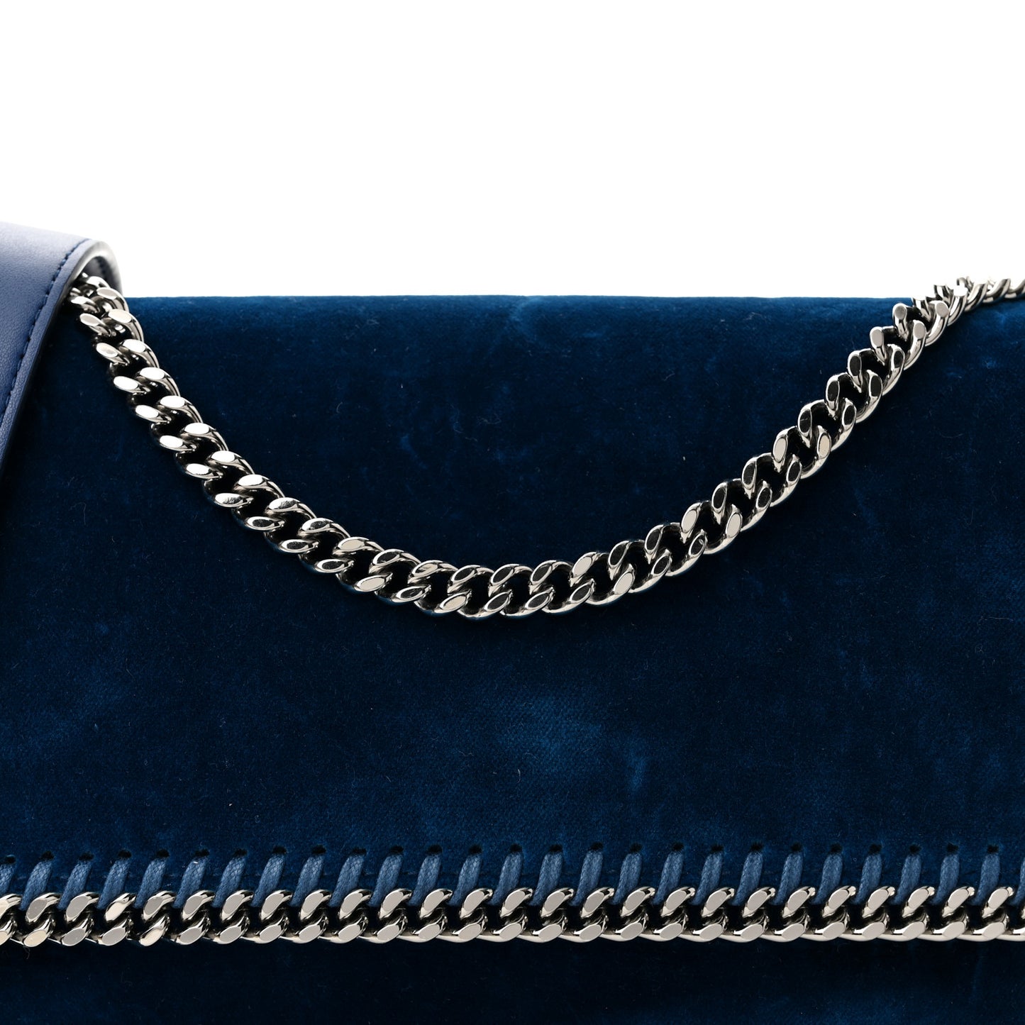Velvet Falabella Crossbody Bag Blue