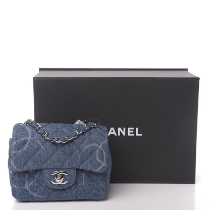 Chanel Denim CC Quilted Mini Square Flap Blue 11 of 11