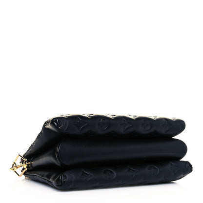 Louis Vuitton Lambskin Embossed Monogram Coussin PM Black 4 of 12