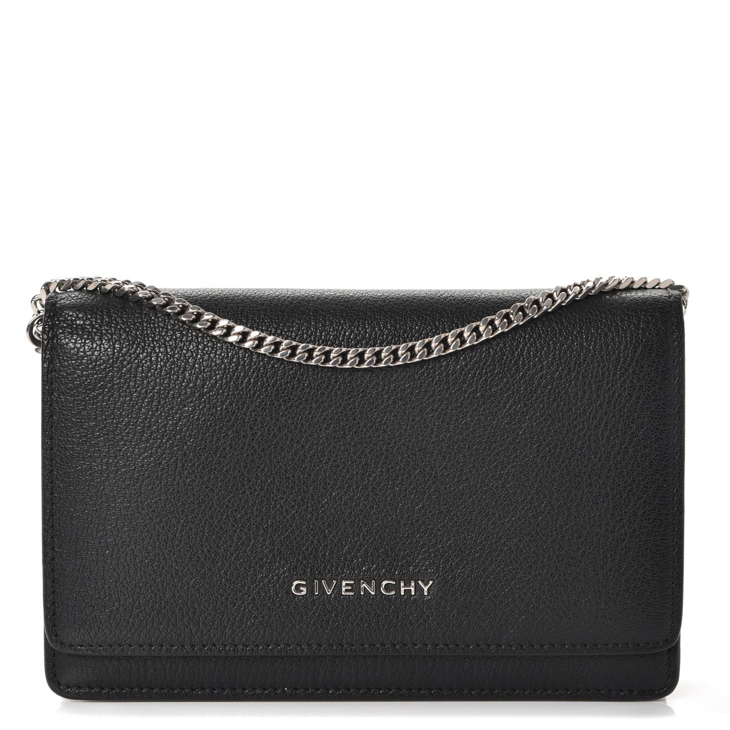 Givenchy Sugar Goatskin Pandora Chain Wallet Black 1 of 11