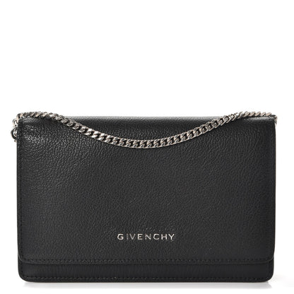 Givenchy Sugar Goatskin Pandora Chain Wallet Black 1 of 11