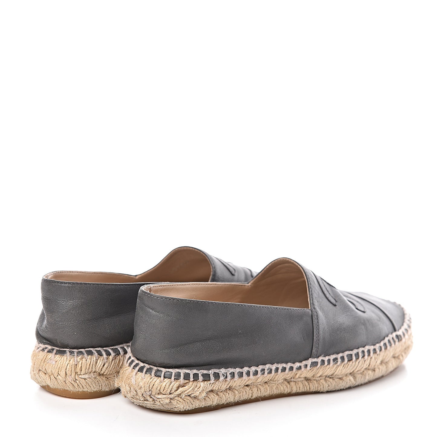 Lambskin CC Espadrilles 36 Dark Grey