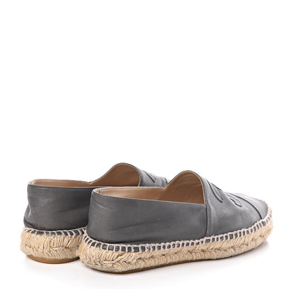 Chanel Lambskin CC Espadrilles 36 Dark Grey 4 of 9