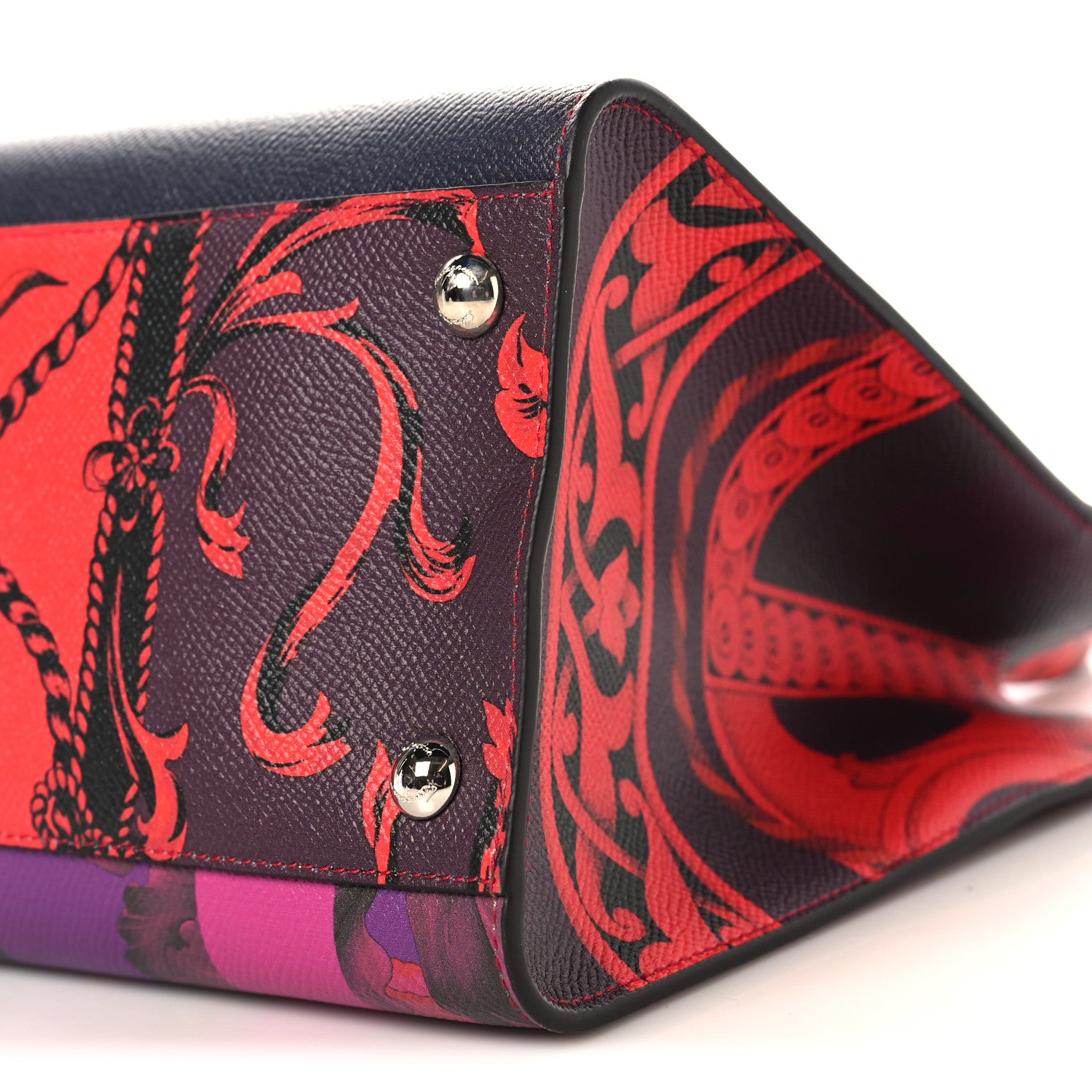 Salvatore Ferragamo Printed Calfskin Vara Bow Top Handle Tote Multicolor 9 of 9