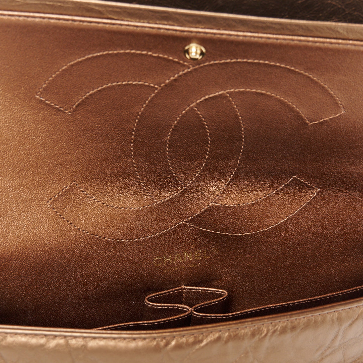 Metallic Aged Calfskin Quilted 2.55 Reissue 226 Flap Bronze