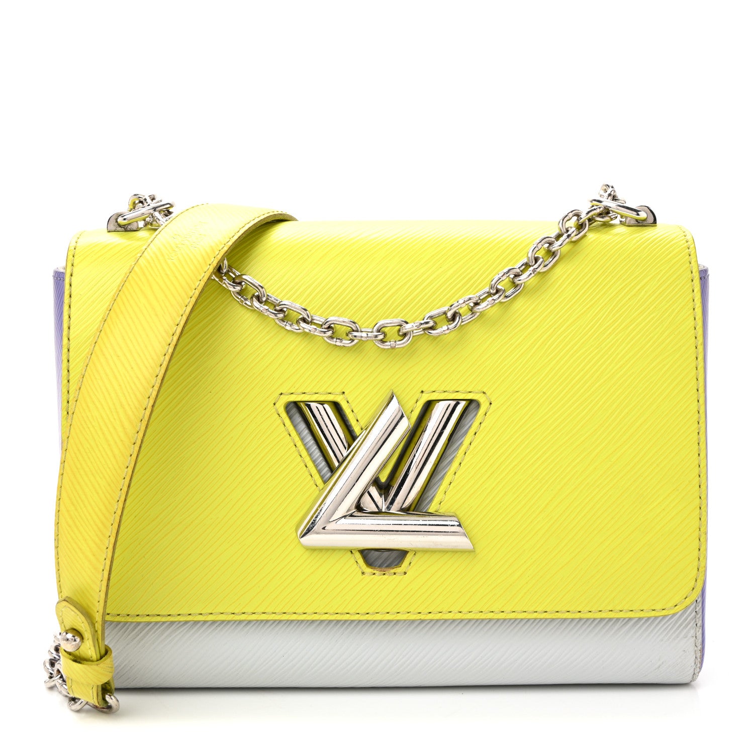 Louis Vuitton Epi Twist Shoulder Bag MM Purple Yellow Grey 1 of 12
