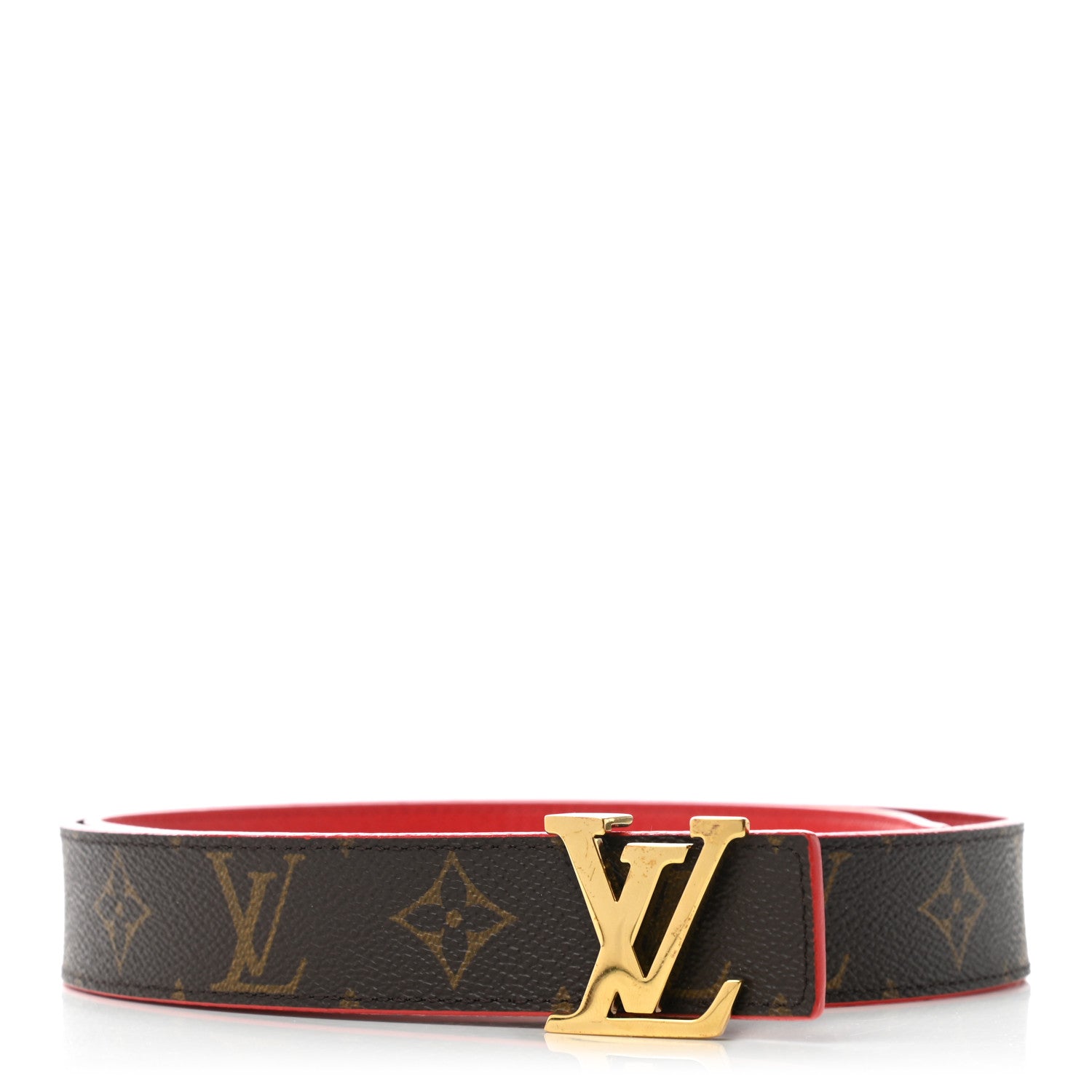 Louis Vuitton Monogram 30mm LV Initiales Reversible Belt 90 36 Coquelicot 1 of 9
