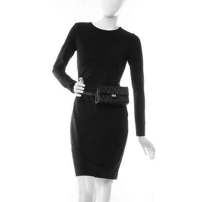 Chanel Grained Calfskin Quilted 2.55 Reissue Flap Belt Bag Clutch Black 2 of 8