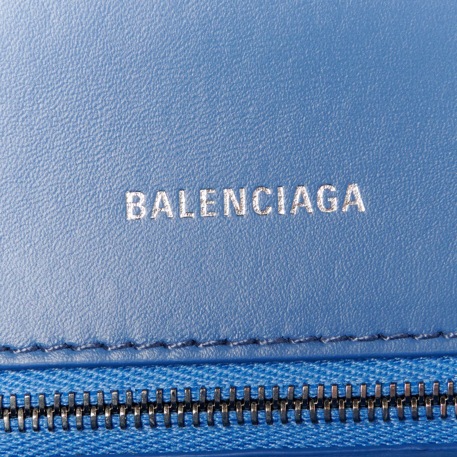 Balenciaga Denim BB Monogram Small Hourglass Top Handle Bag Blue 6 of 10