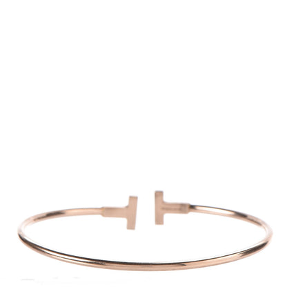 Tiffany 18K Rose Gold T Wire Bracelet 3 of 4