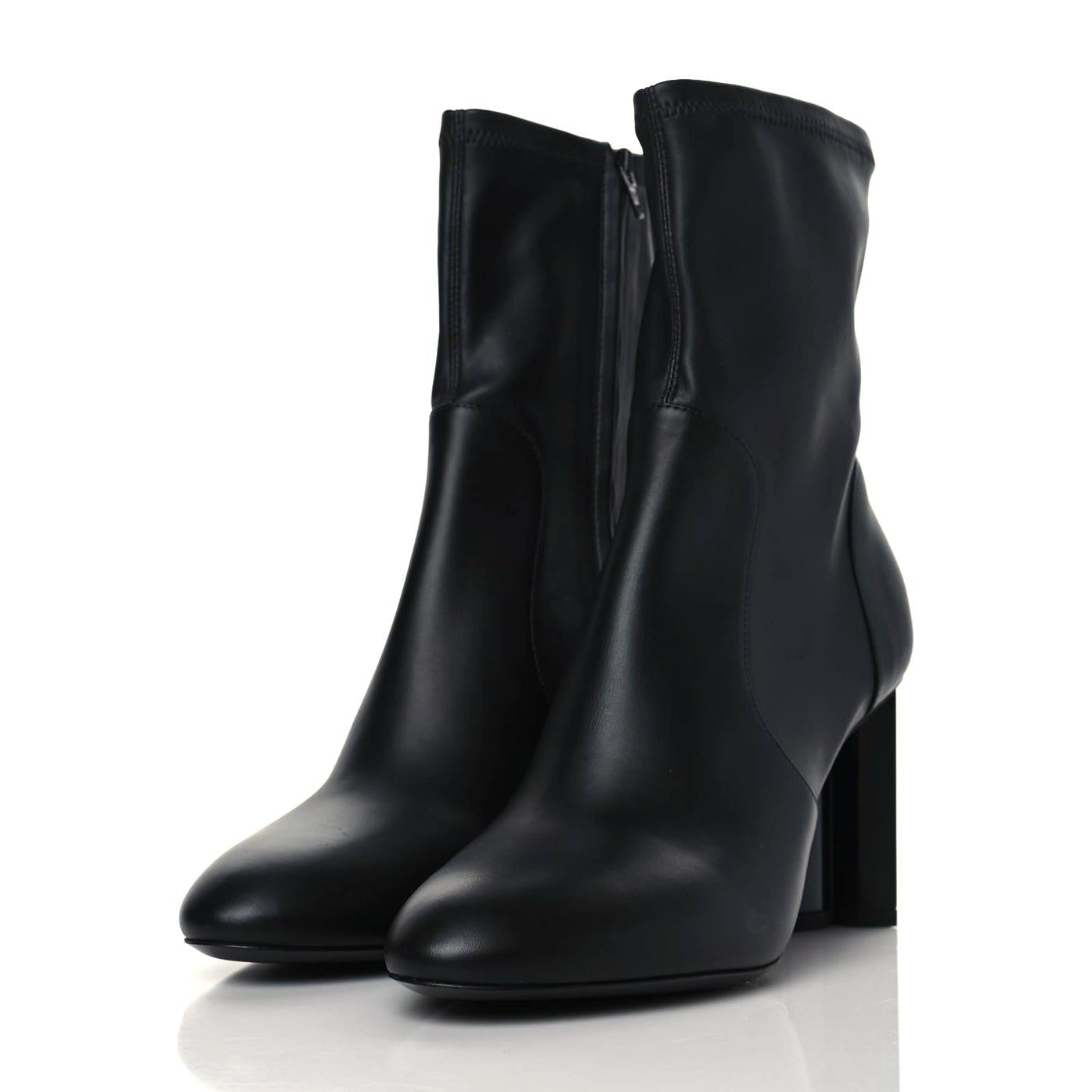 Louis Vuitton Calfskin Silhouette Ankle Boots 39.5 Black 3 of 9