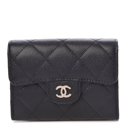Chanel Caviar Quilted Flap Card Holder Wallet Black 1 of 9