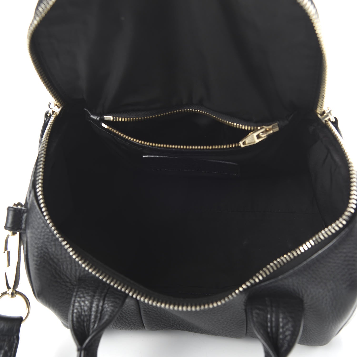 Alexander Wang Pebbled Lambskin Rockie Black Pale Gold Hardware 5 of 9