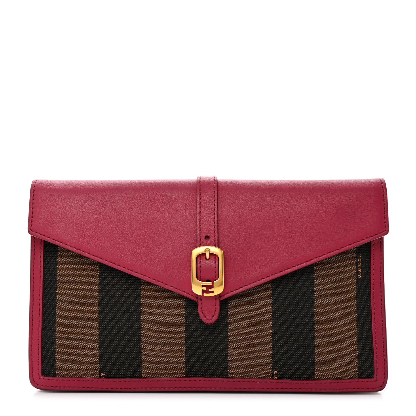 Pequin Vitello Large Chameleon Envelope Clutch Tobacco Amarena