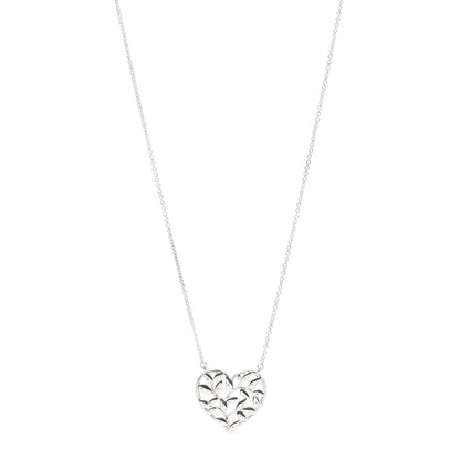 Tiffany Sterling Silver Paloma Picasso Olive Leaf Heart Pendant Necklace 1 of 6