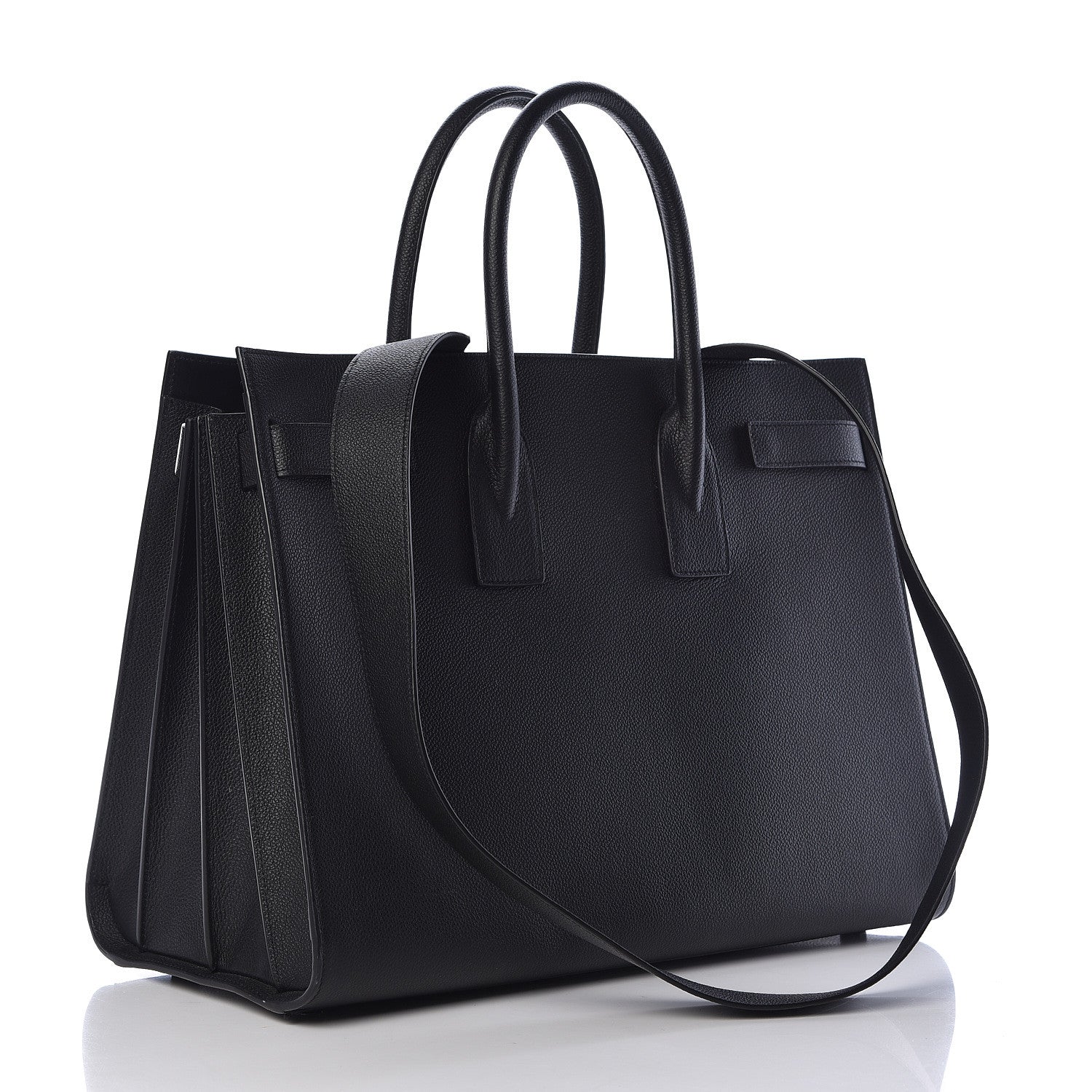 Saint Laurent Grained Calfskin Large Sac De Jour Carryall Black 3 of 14