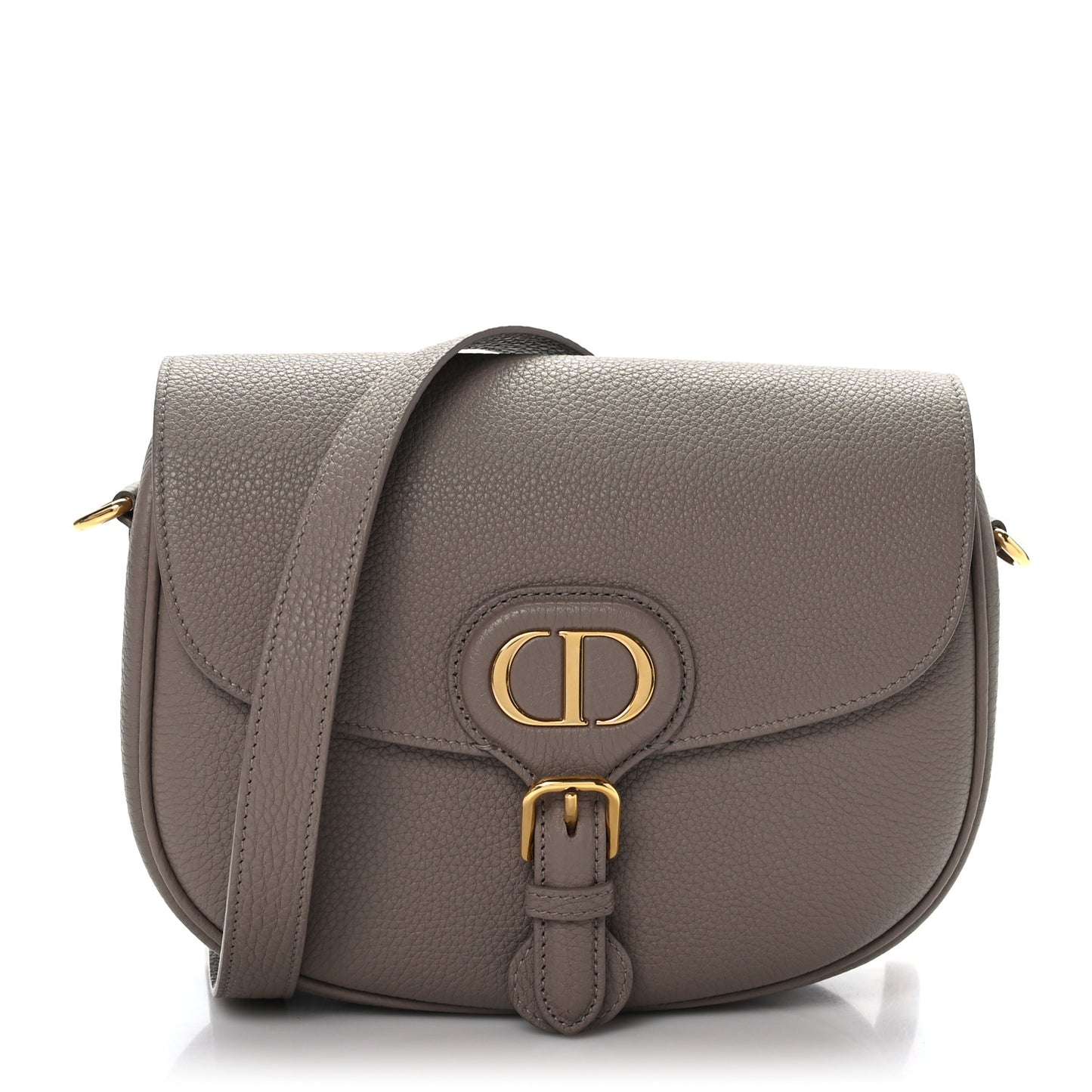 Grained Calfskin Medium Bobby Flap Warm Taupe