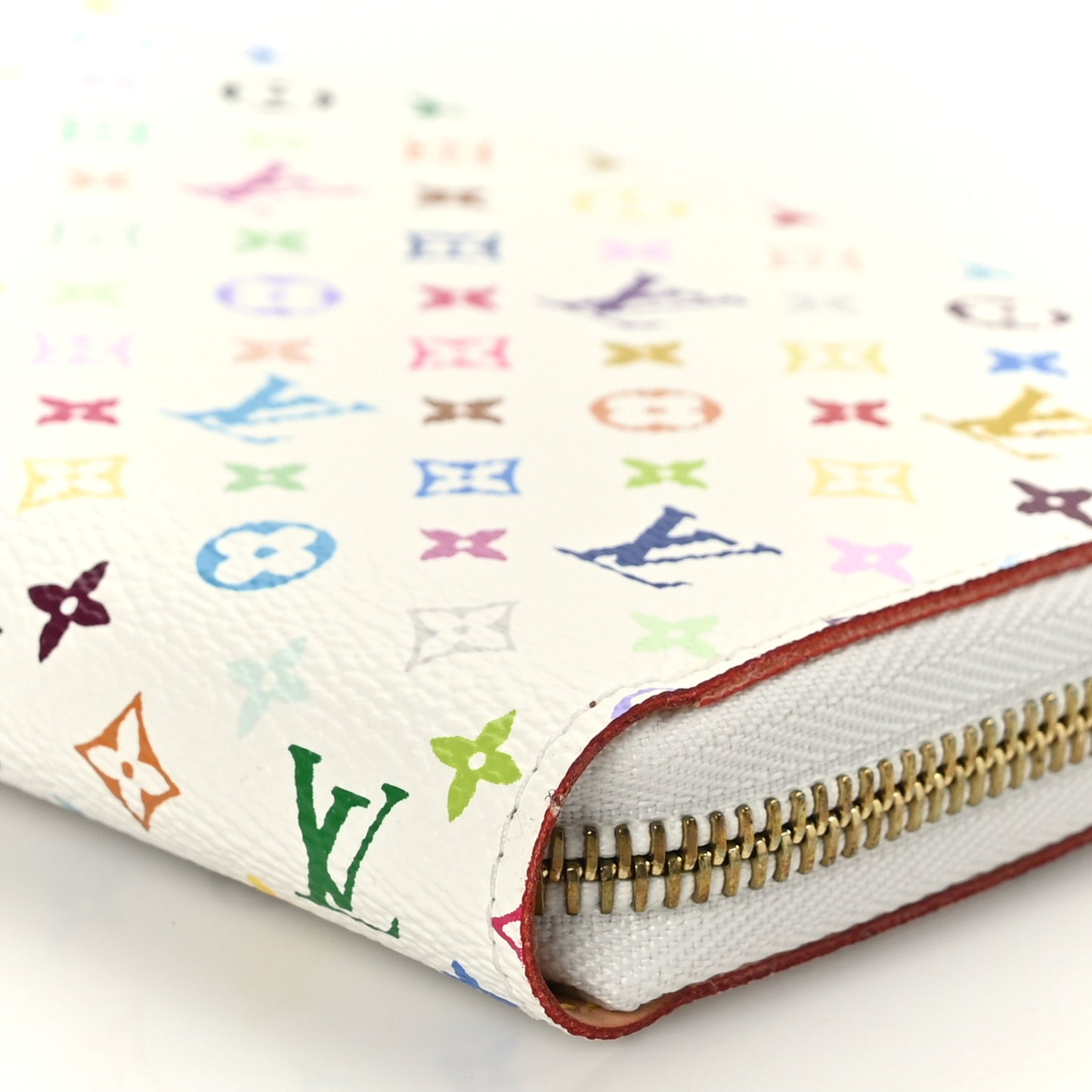 Monogram Multicolor Zippy Wallet White Litchi