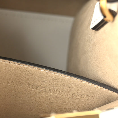 Fendi Vitello King Plexiglass Logo Embossed Small Fendi Sunshine Shopper Tote White Rice 7 of 9