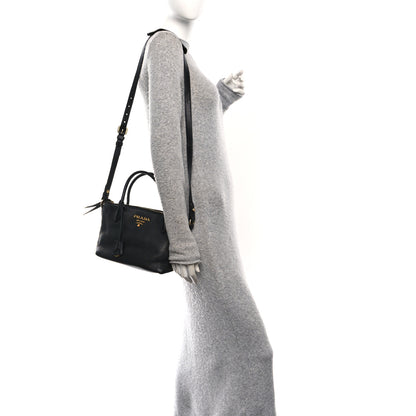 Prada Vitello Daino Small Tote Black 2 of 9