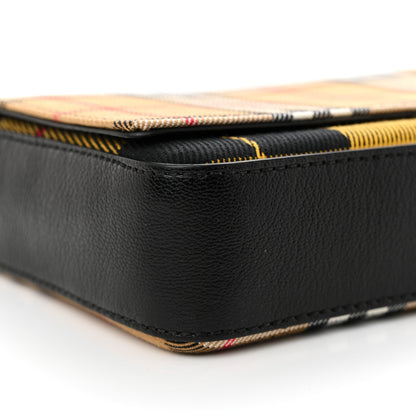 Burberry House Check Tartan Mix Hampshire Crossbody Antique Yellow Black 8 of 9