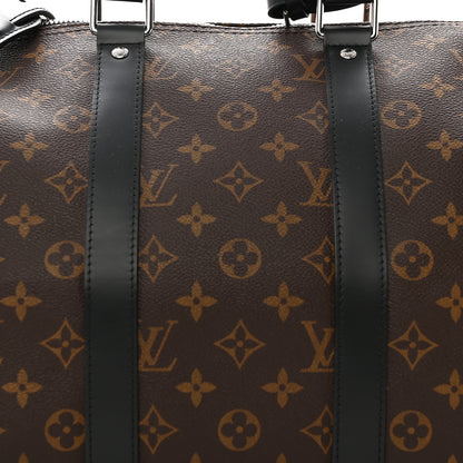 Louis Vuitton Monogram Macassar Keepall Bandouliere 45 6 of 9