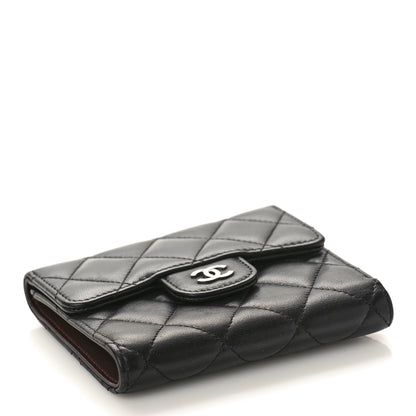 Chanel Lambskin Quilted Small Compact Wallet Black 4 of 11