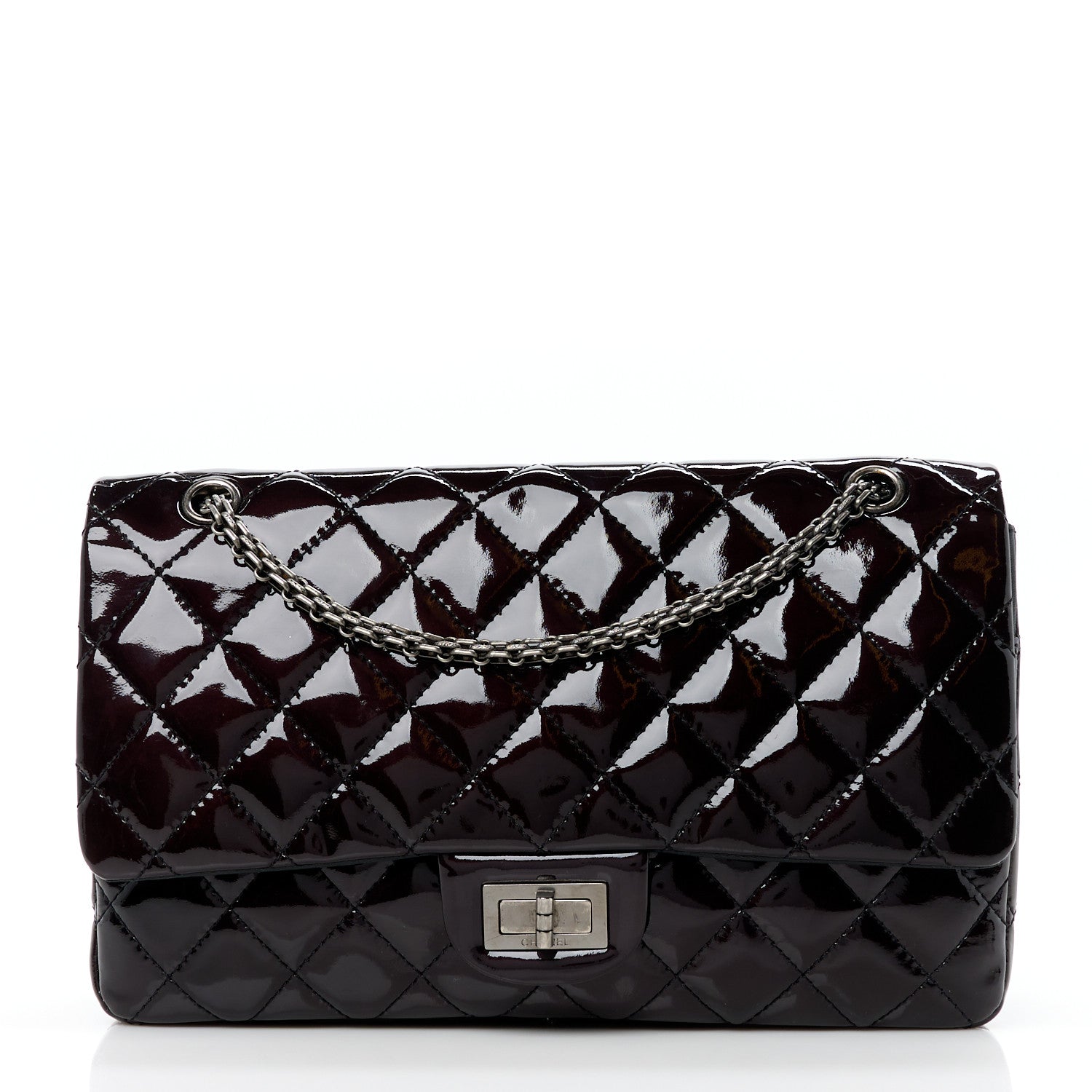 Chanel Patent Quilted 2.55 Reissue 227 Flap Black 1 of 10