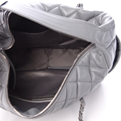 Chanel Lambskin Quilted Shoulder Bag Grey 4 of 12