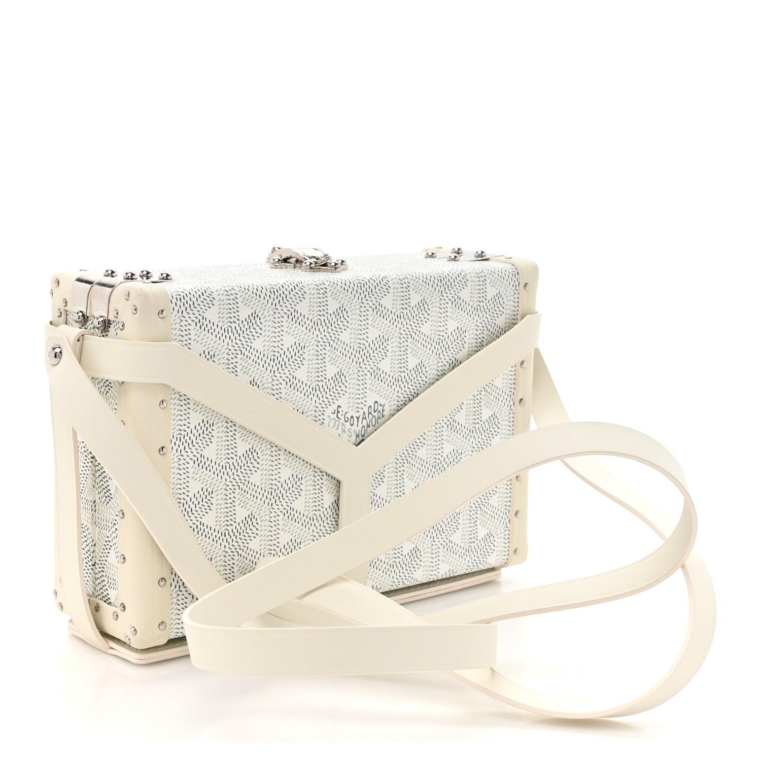 Goyard Goyardine Minaudiere Trunk Bag White 3 of 16