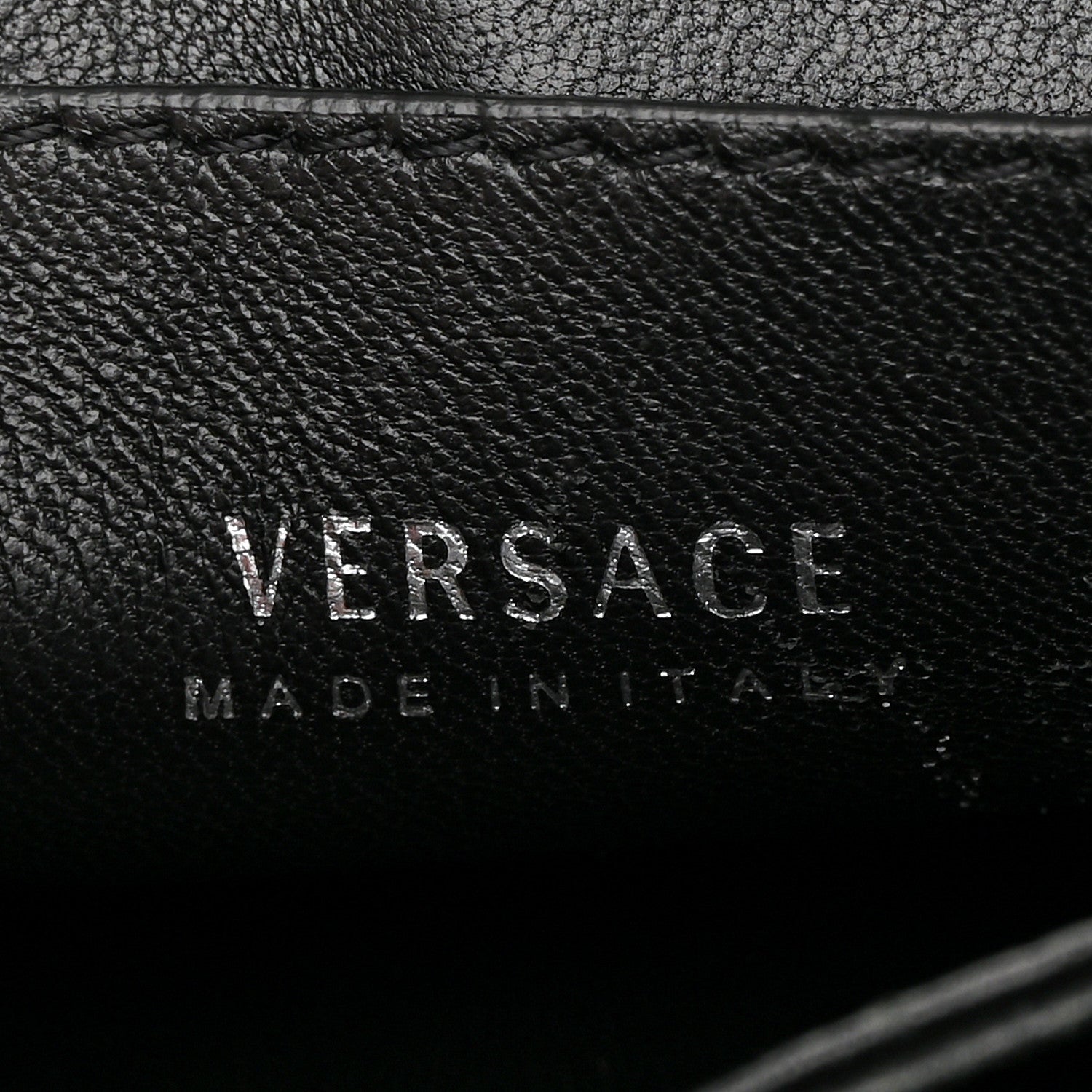 Versace Vitello Virtus Chain Clutch Black 6 of 17