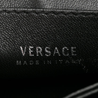 Versace Vitello Virtus Chain Clutch Black 6 of 17