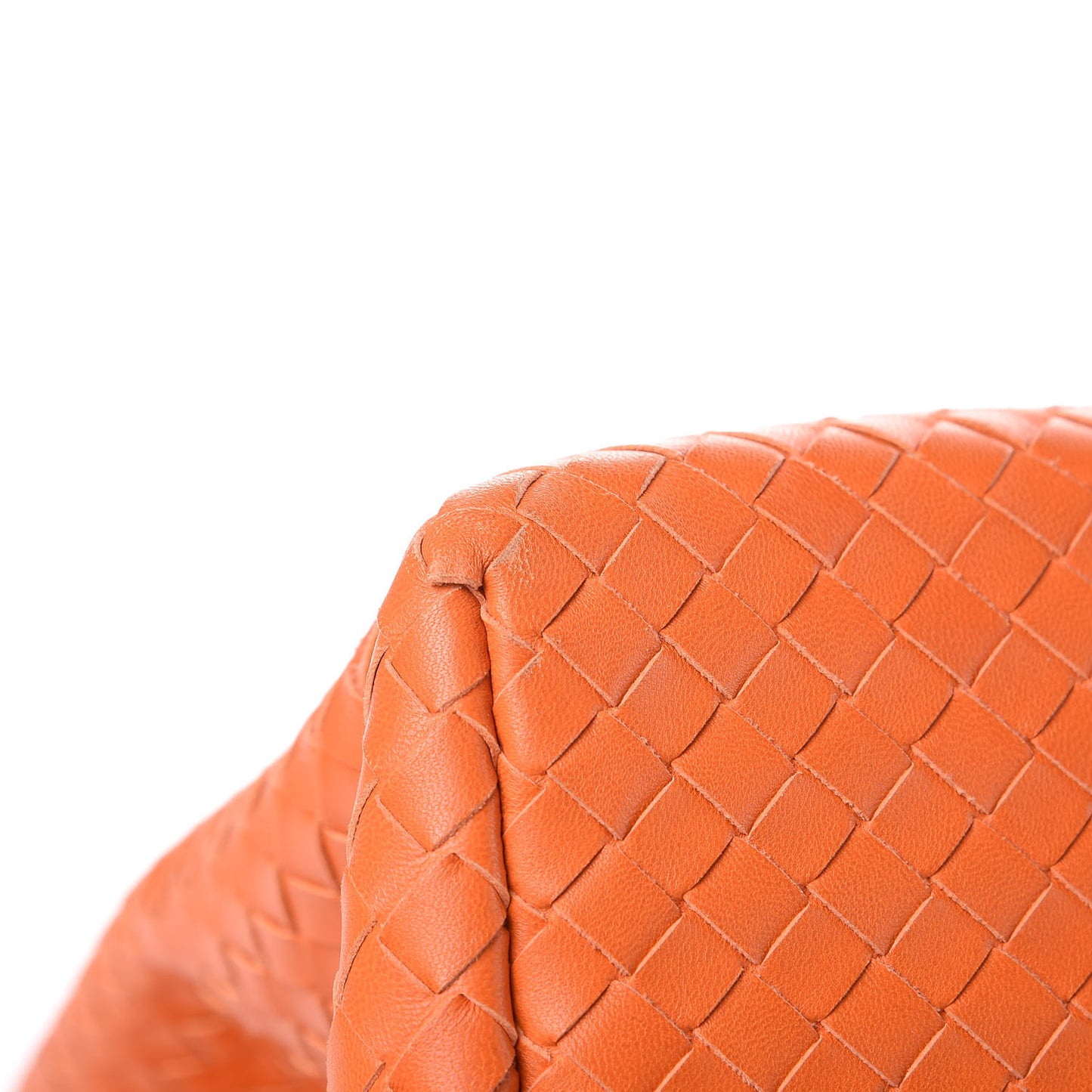 Nappa Intrecciato Milano Tote Orange