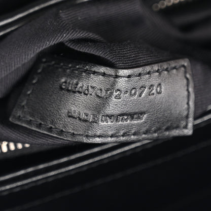 Saint Laurent Calfskin Y Quilted Monogram Toy Loulou Crossbody Bag Black 7 of 13