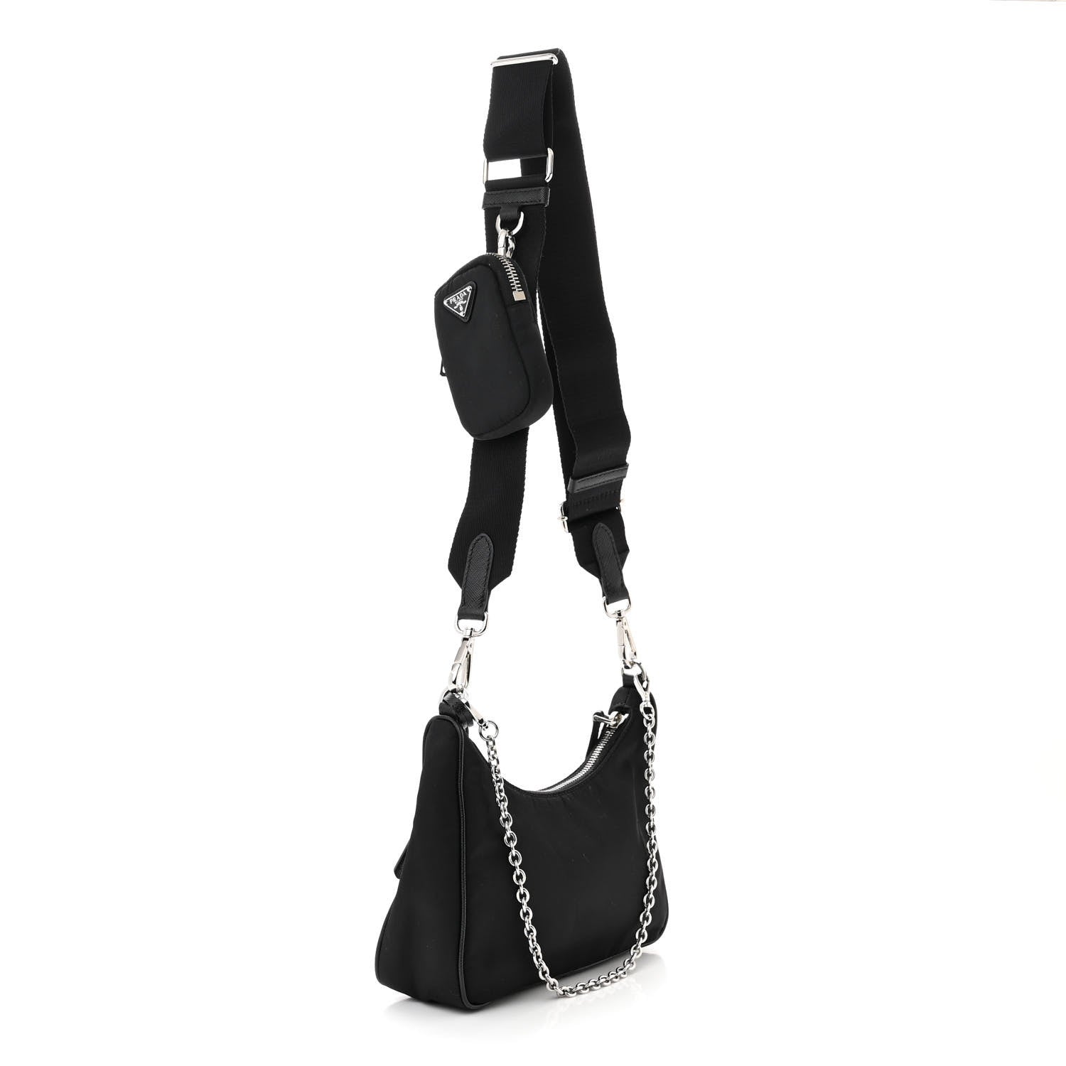 Prada Nylon Re-Edition 2005 Shoulder Bag Black 3 of 11