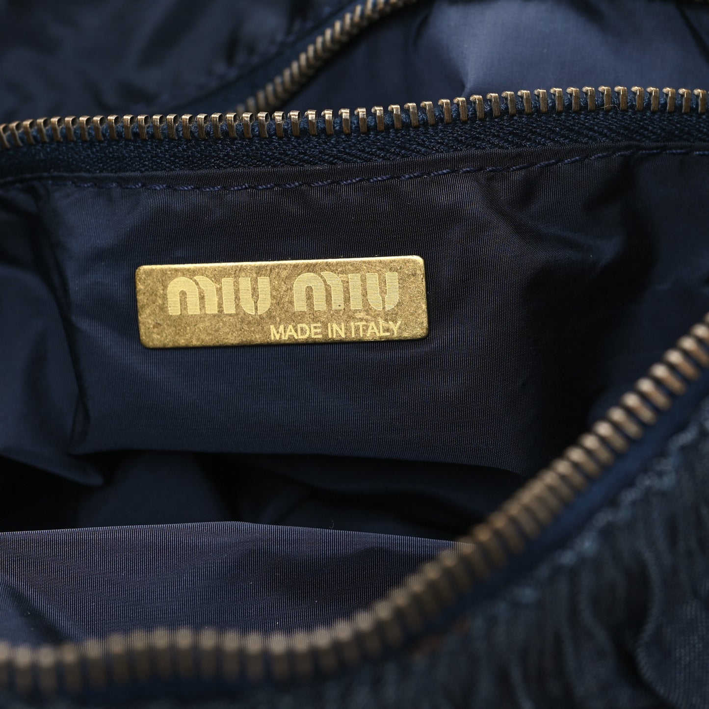 Fabric Gathered Shoulder Bag  Blue