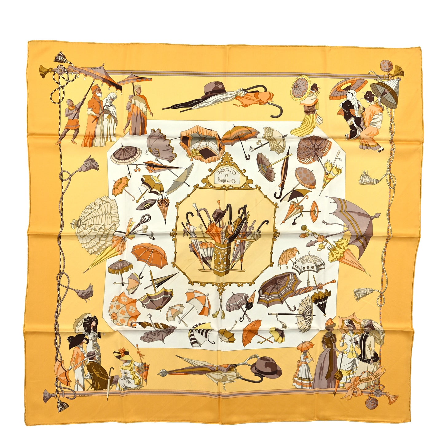 Silk Umbrellas Et Parapluies Scarf 90