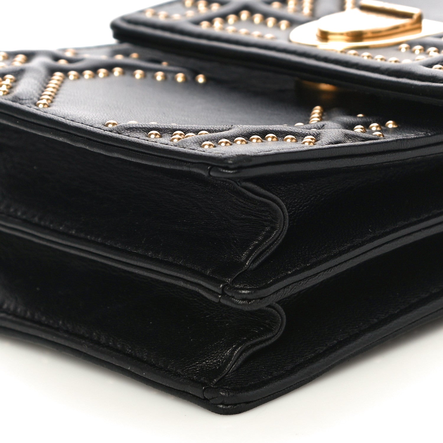 Christian Dior Lambskin Studded Vertical Diorama Black 9 of 9