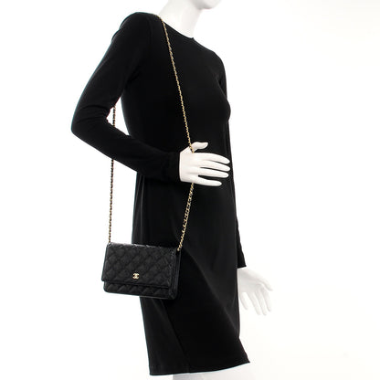 Chanel Caviar Quilted Wallet On Chain WOC Black 2 of 9