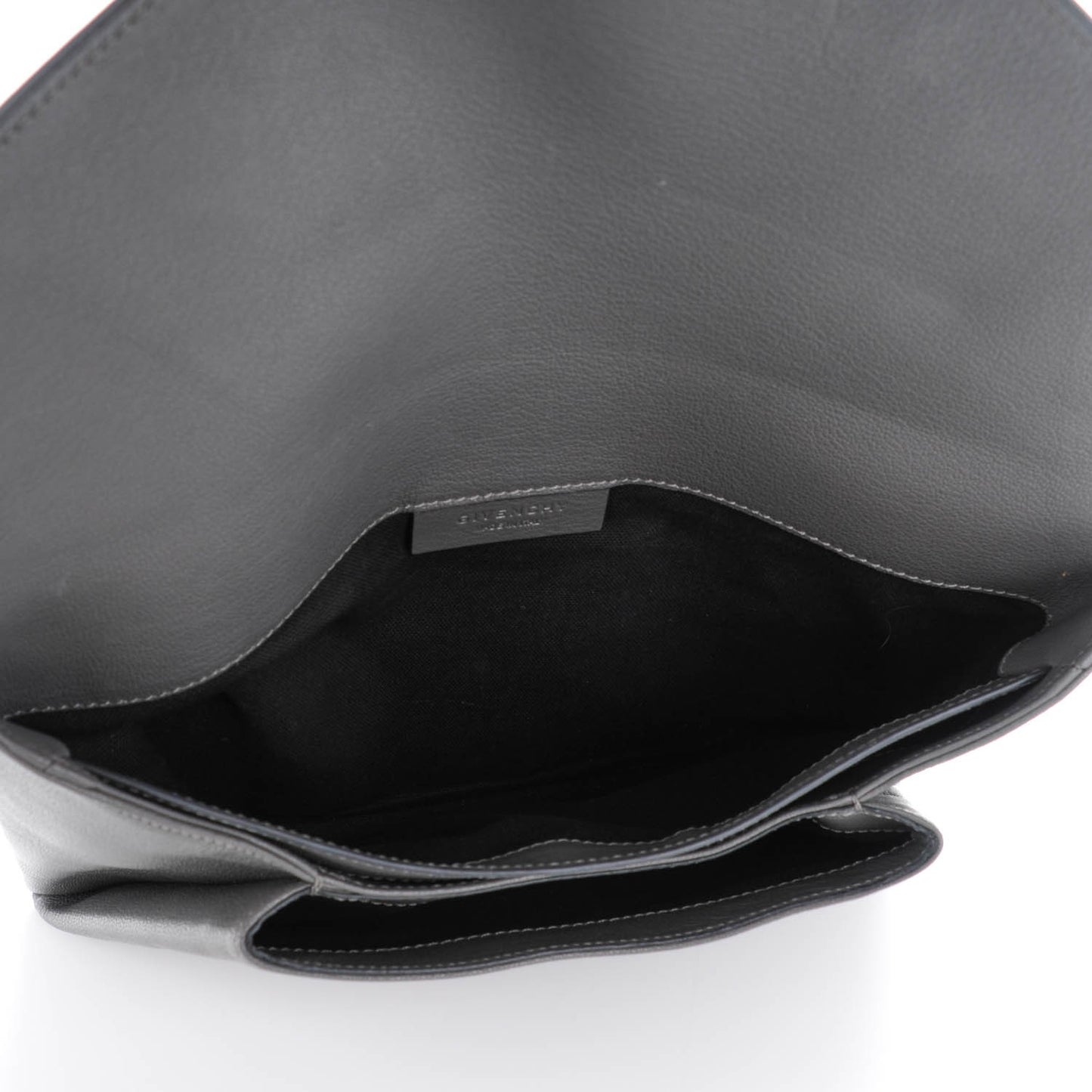 Sugar Goatskin Medium Antigona Envelope Clutch Grey