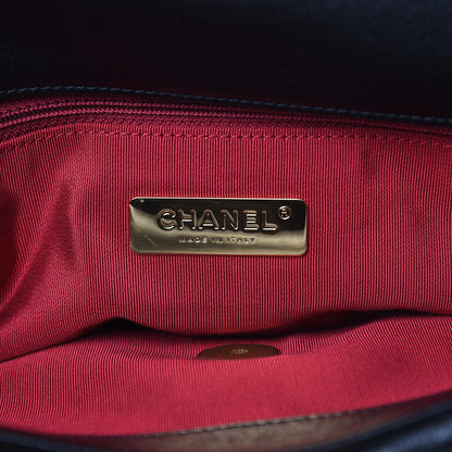 Chanel Lambskin Quilted Large 19 Flap Black 6 of 9