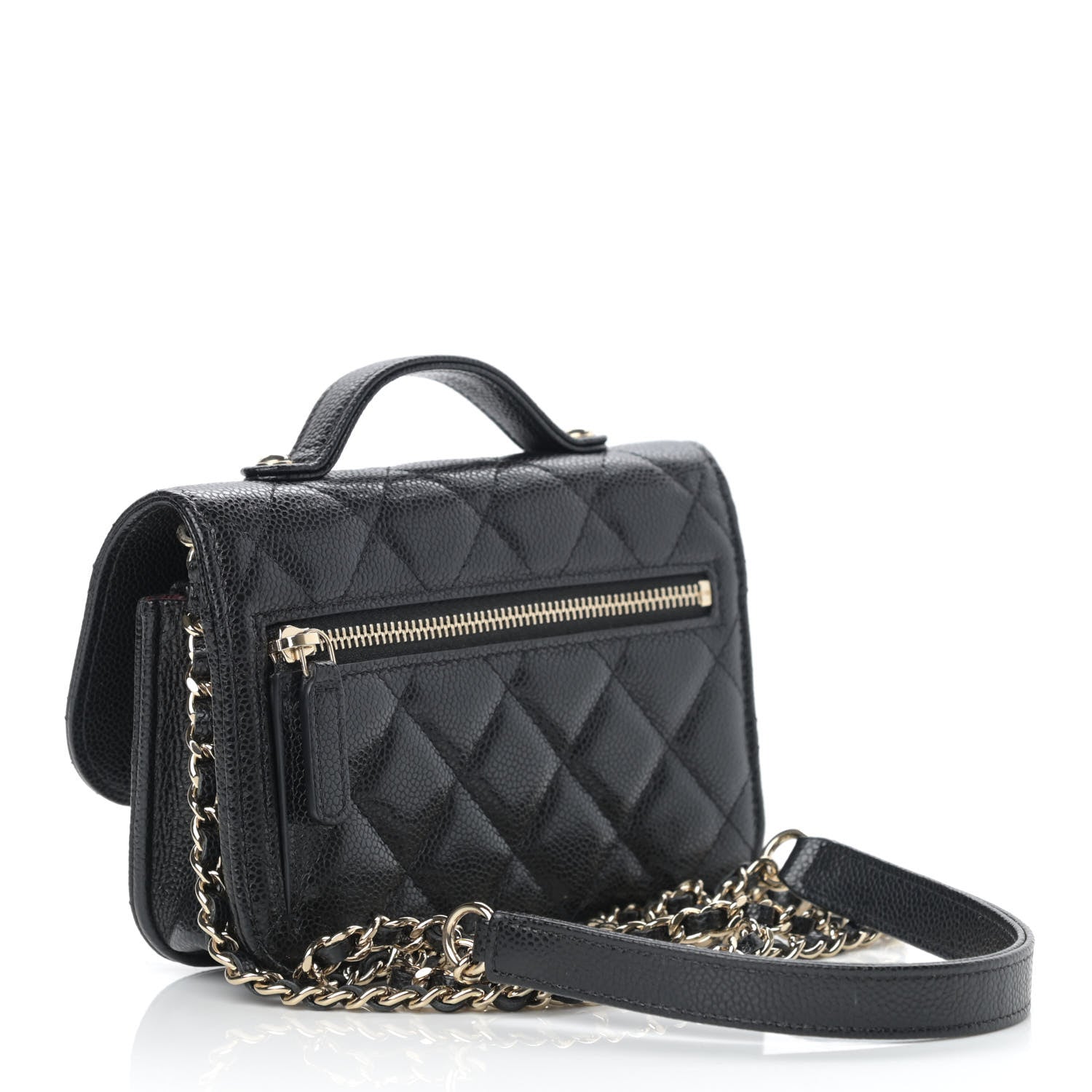 Chanel Caviar Quilted Business Affinity Clutch With Chain Black 3 of 12