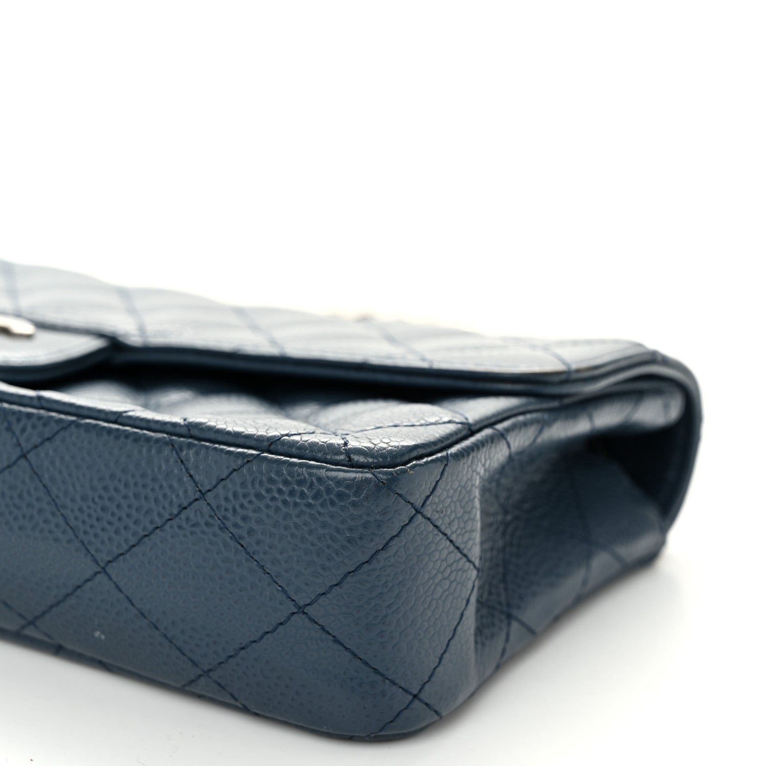 Chanel Caviar East West Flap Blue 11 of 13