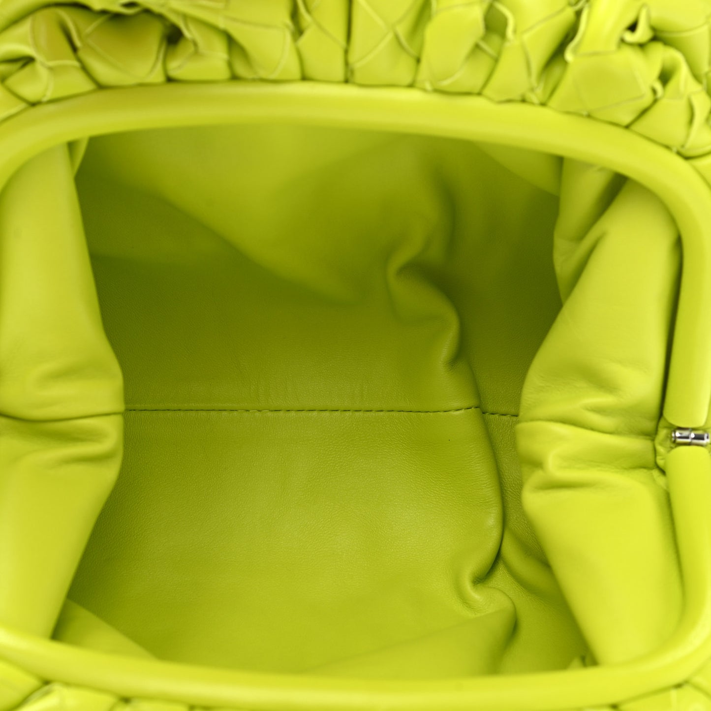 Nappa Maxi Intrecciato The Pouch Oversized Clutch Kiwi